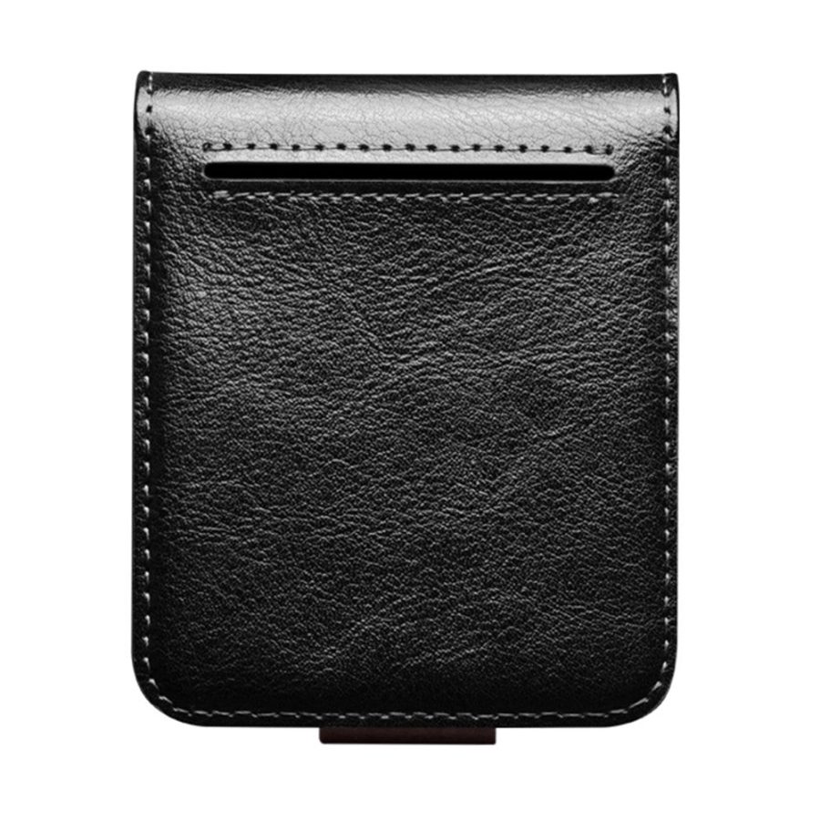 6601111818A-5 QIALINO For Samsung Galaxy Z Flip7 FE | Z Flip6 Case Genuine Leather Flip Phone Cover