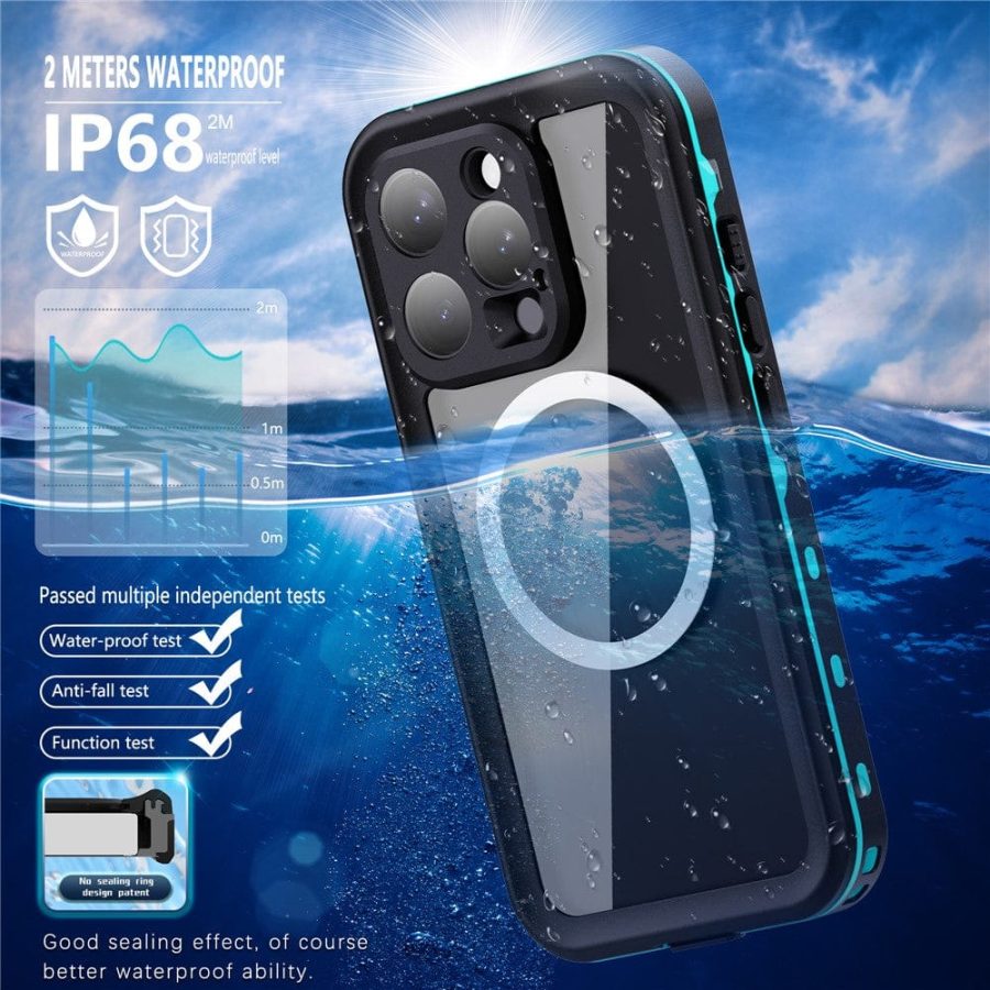 REDPEPPER Dot+ Series For iPhone 16 Pro Case IP68 Waterproof Clear Phone Cover | Compatible with MagSafe