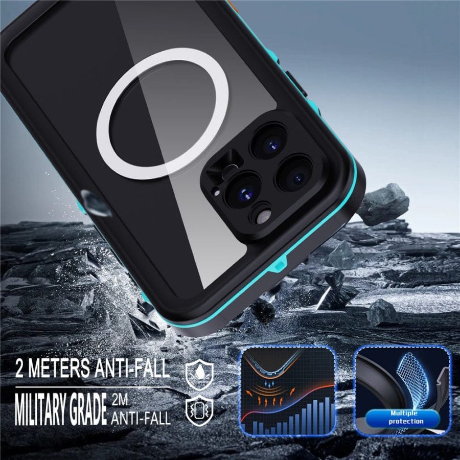 REDPEPPER Dot+ Series For iPhone 16 Pro Case IP68 Waterproof Clear Phone Cover | Compatible with MagSafe