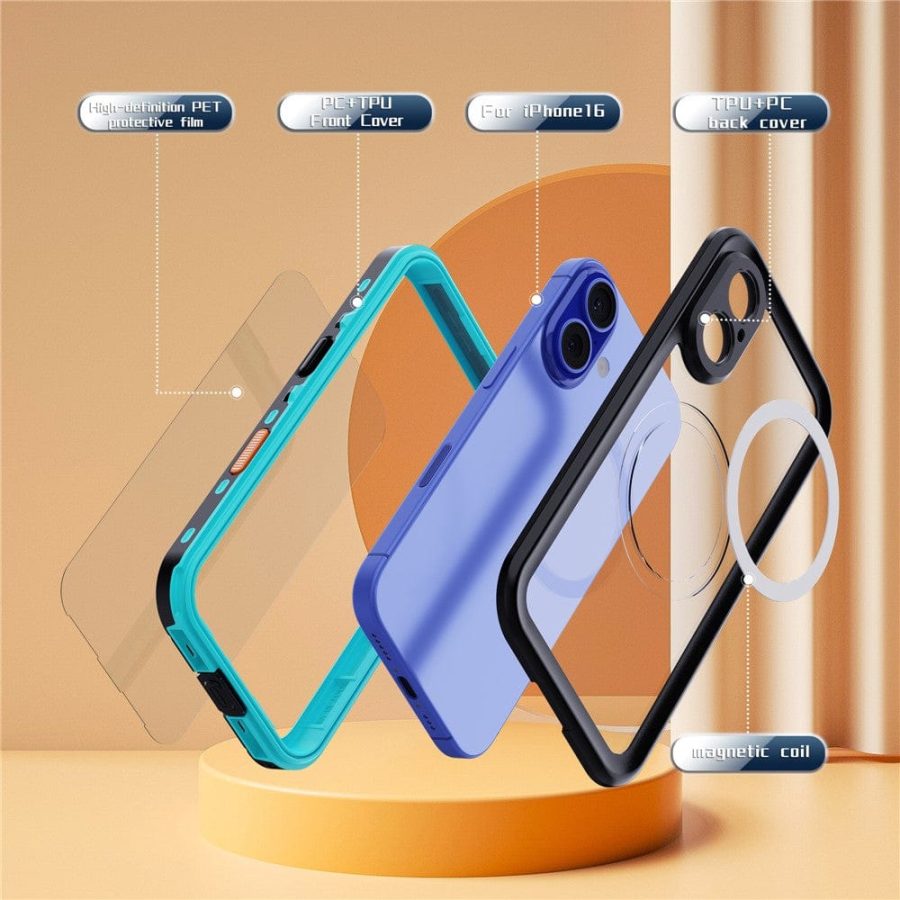 REDPEPPER Dot+ Series For iPhone 16 Phone Case IP68 Waterproof Clear Phone Cover | Compatible with MagSafe