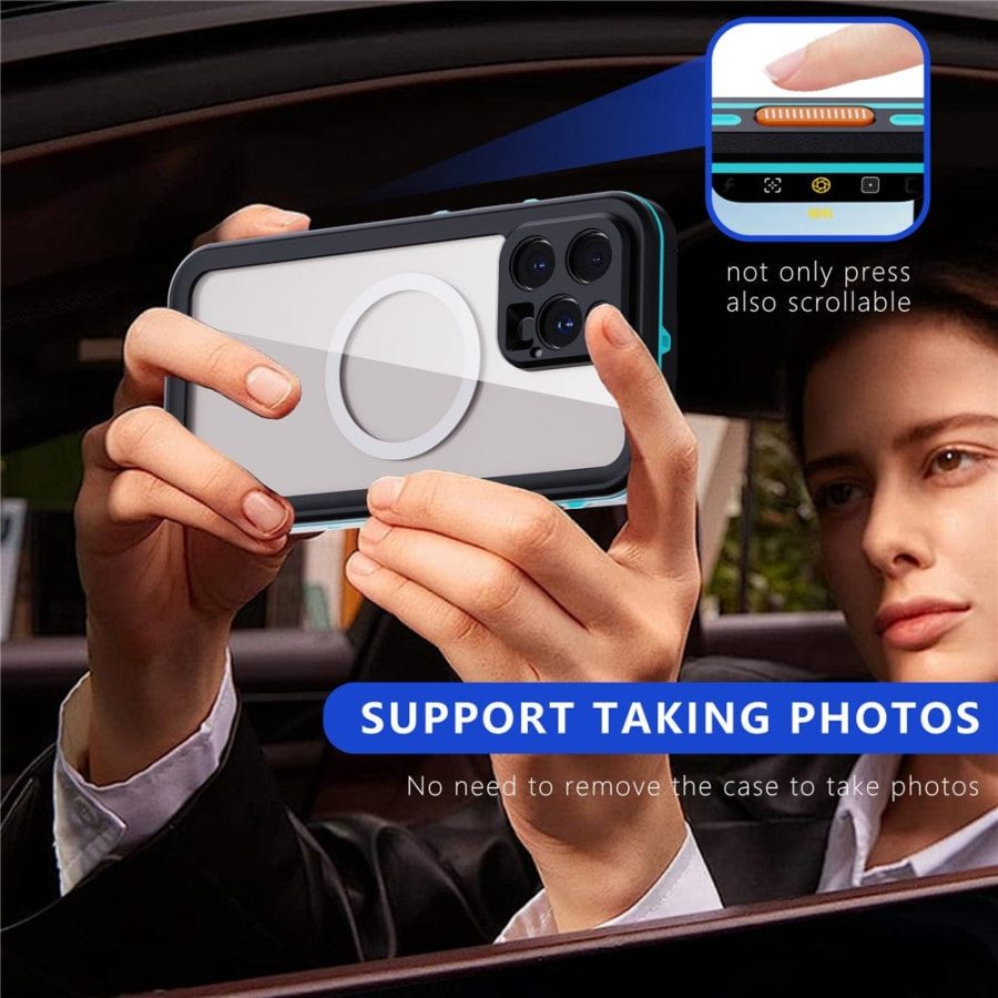REDPEPPER Dot+ Series For iPhone 16 Pro Max Phone Case IP68 Waterproof Clear Phone Cover | Compatible with MagSafe