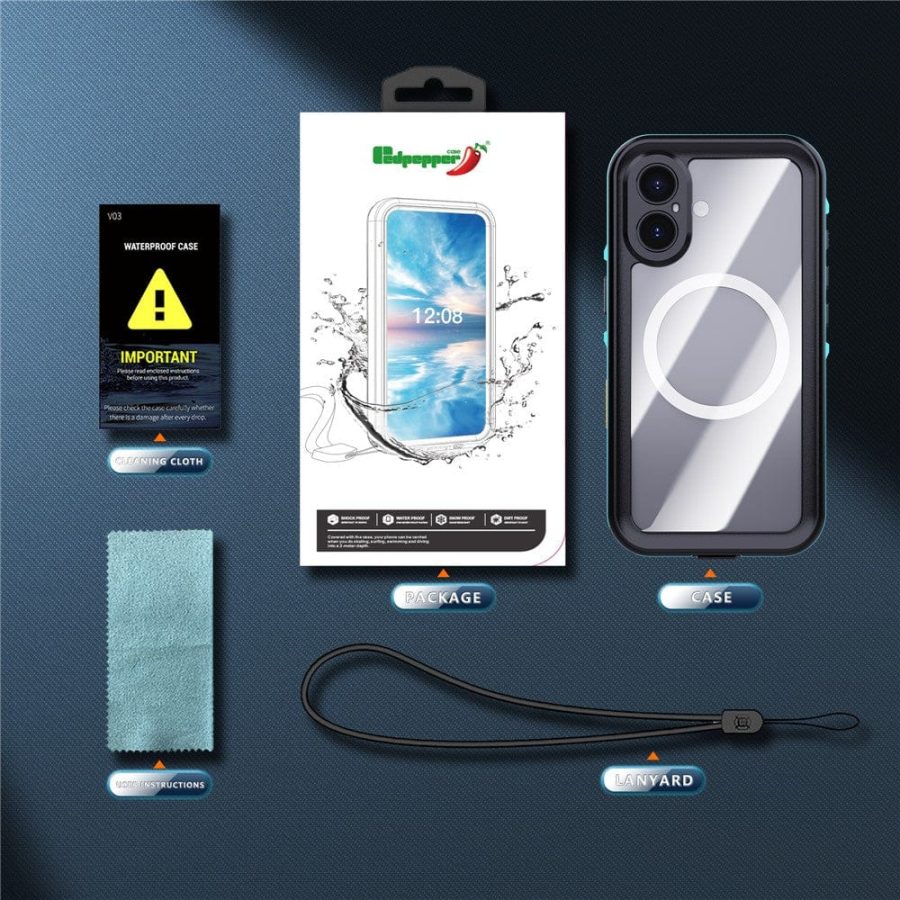 REDPEPPER Dot+ Series For iPhone 16 Plus Phone Case IP68 Waterproof Clear Phone Cover | Compatible with MagSafe