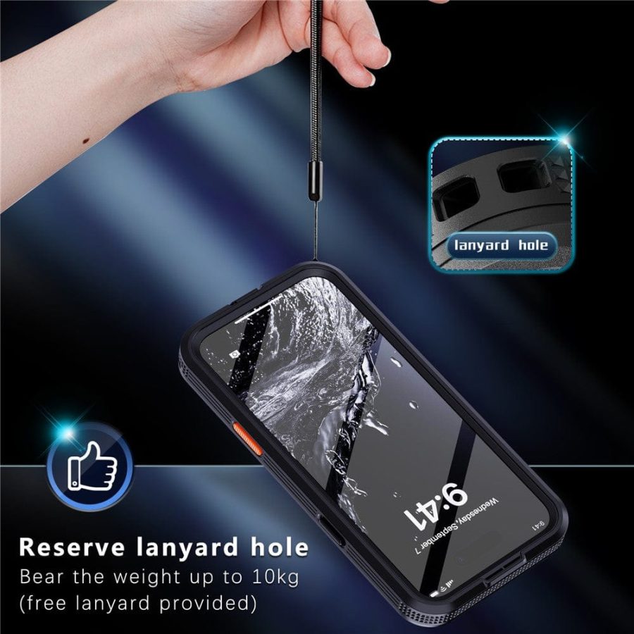 6601113116A-11 REDPEPPER For iPhone 16 Pro Max Case IP68 Waterproof Clear Phone Cover | Compatible with MagSafe