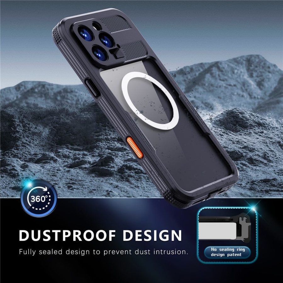6601113116A-6 REDPEPPER For iPhone 16 Pro Max Case IP68 Waterproof Clear Phone Cover | Compatible with MagSafe