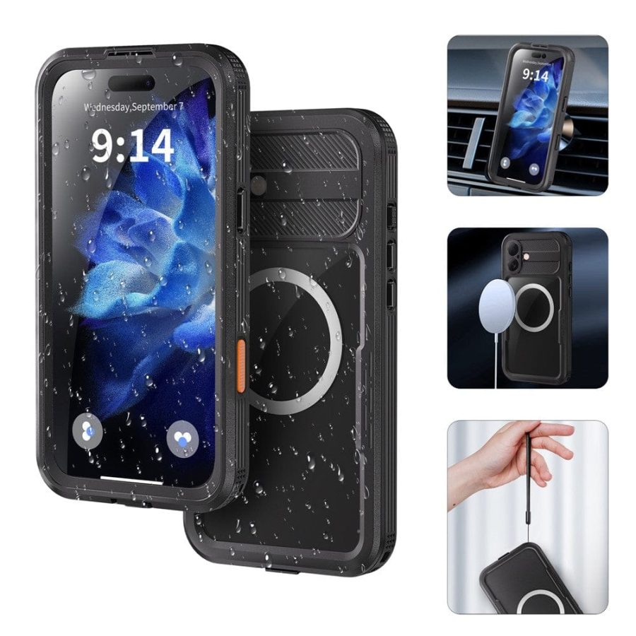 6601113117A-1 REDPEPPER For iPhone 16 Plus Case IP68 Waterproof Clear Phone Cover | Compatible with MagSafe