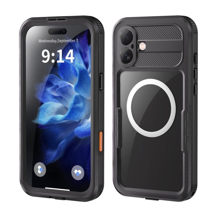 6601113117A-2 REDPEPPER For iPhone 16 Plus Case IP68 Waterproof Clear Phone Cover | Compatible with MagSafe