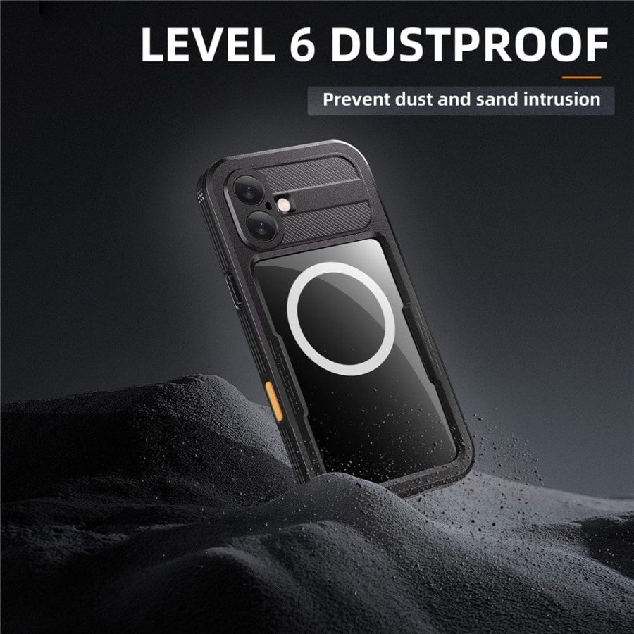 6601113117A-7 REDPEPPER For iPhone 16 Plus Case IP68 Waterproof Clear Phone Cover | Compatible with MagSafe