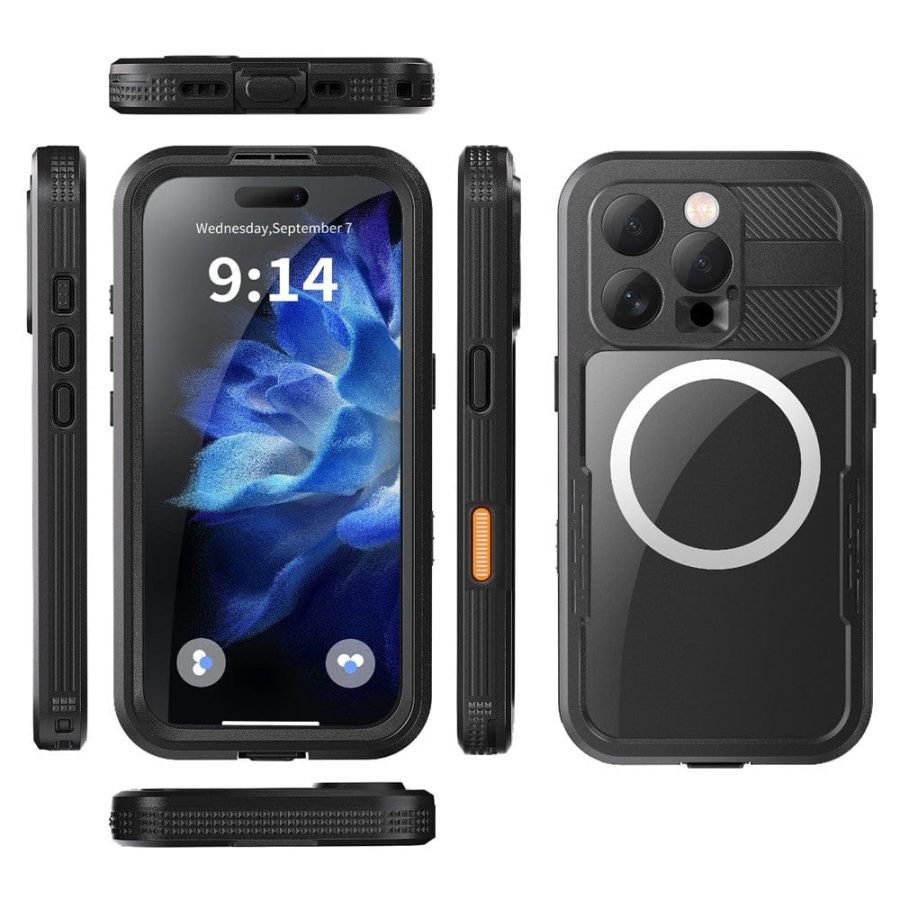 6601113118A-2 REDPEPPER For iPhone 16 Pro Case IP68 Waterproof Clear Phone Cover | Compatible with MagSafe