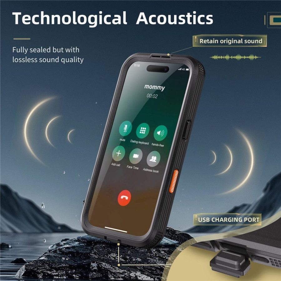 6601113119A-11 REDPEPPER For iPhone 16 Phone Case IP68 Waterproof Clear Phone Cover | Compatible with MagSafe
