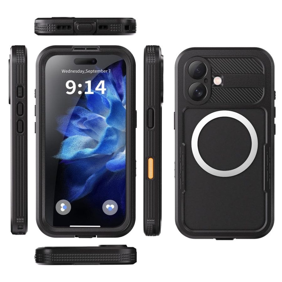 6601113119A-15 REDPEPPER For iPhone 16 Phone Case IP68 Waterproof Clear Phone Cover | Compatible with MagSafe