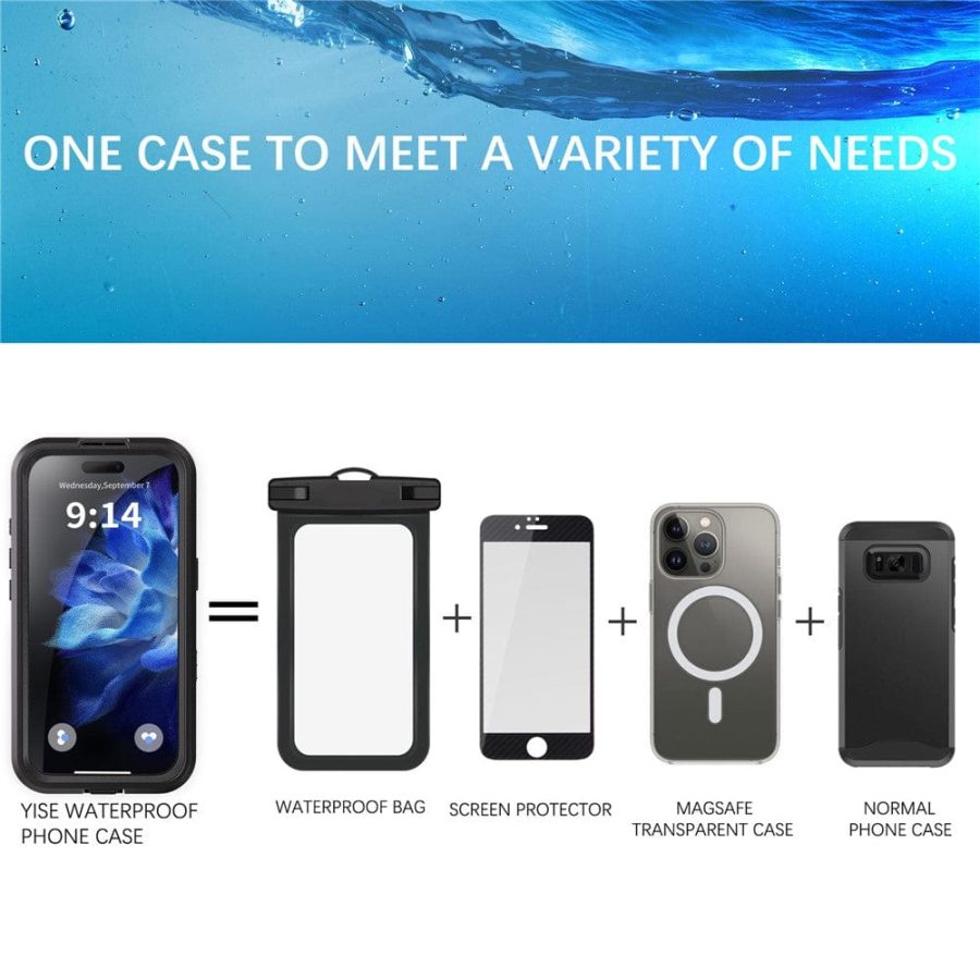 6601113119A-16 REDPEPPER For iPhone 16 Phone Case IP68 Waterproof Clear Phone Cover | Compatible with MagSafe