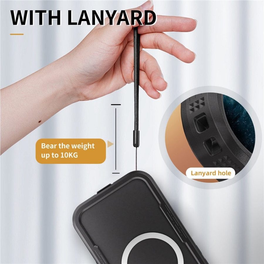 6601113119A-18 REDPEPPER For iPhone 16 Phone Case IP68 Waterproof Clear Phone Cover | Compatible with MagSafe