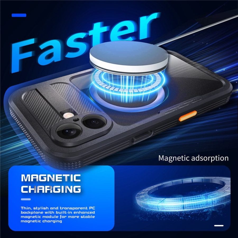 6601113119A-3 REDPEPPER For iPhone 16 Phone Case IP68 Waterproof Clear Phone Cover | Compatible with MagSafe