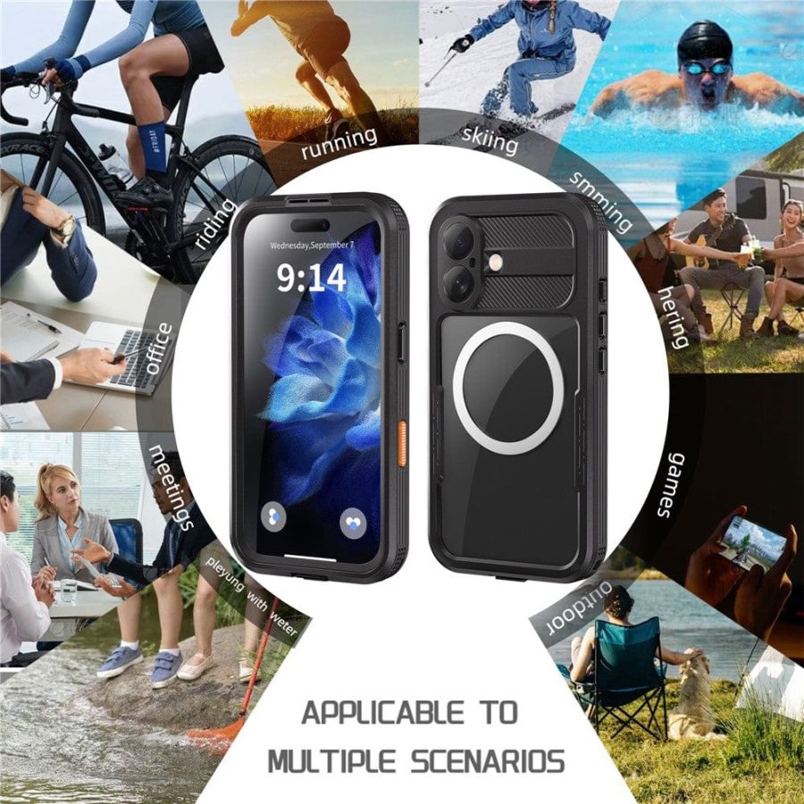 6601113119A-9 REDPEPPER For iPhone 16 Phone Case IP68 Waterproof Clear Phone Cover | Compatible with MagSafe