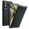 6601113639D-1 MELKCO Bovine Genuine Leather Case for Samsung Galaxy S24 Ultra Vertical Flip Cover
