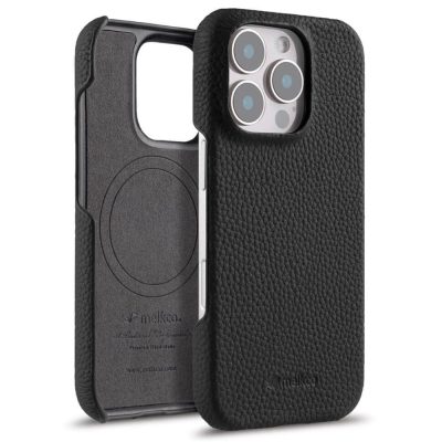 MELKCO For iPhone 16 Pro Max Case Genuine Leather Phone Cover | Compatible with MagSafe