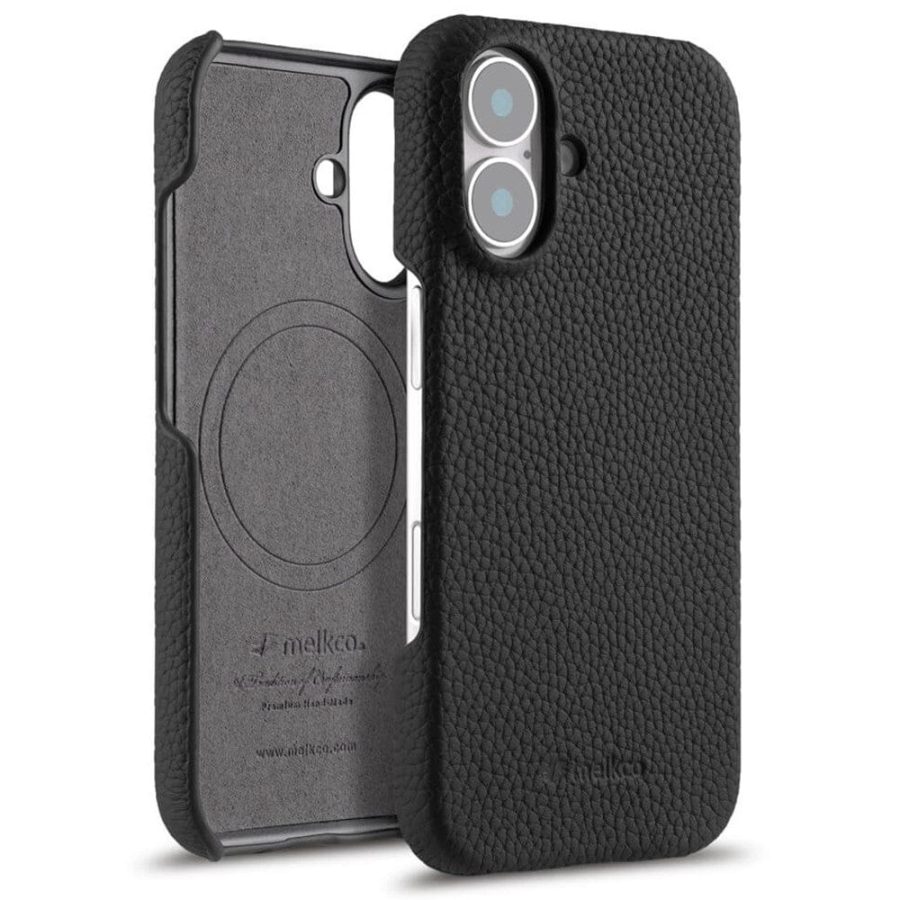 MELKCO For iPhone 16 Case Genuine Leather Phone Cover | Compatible with MagSafe