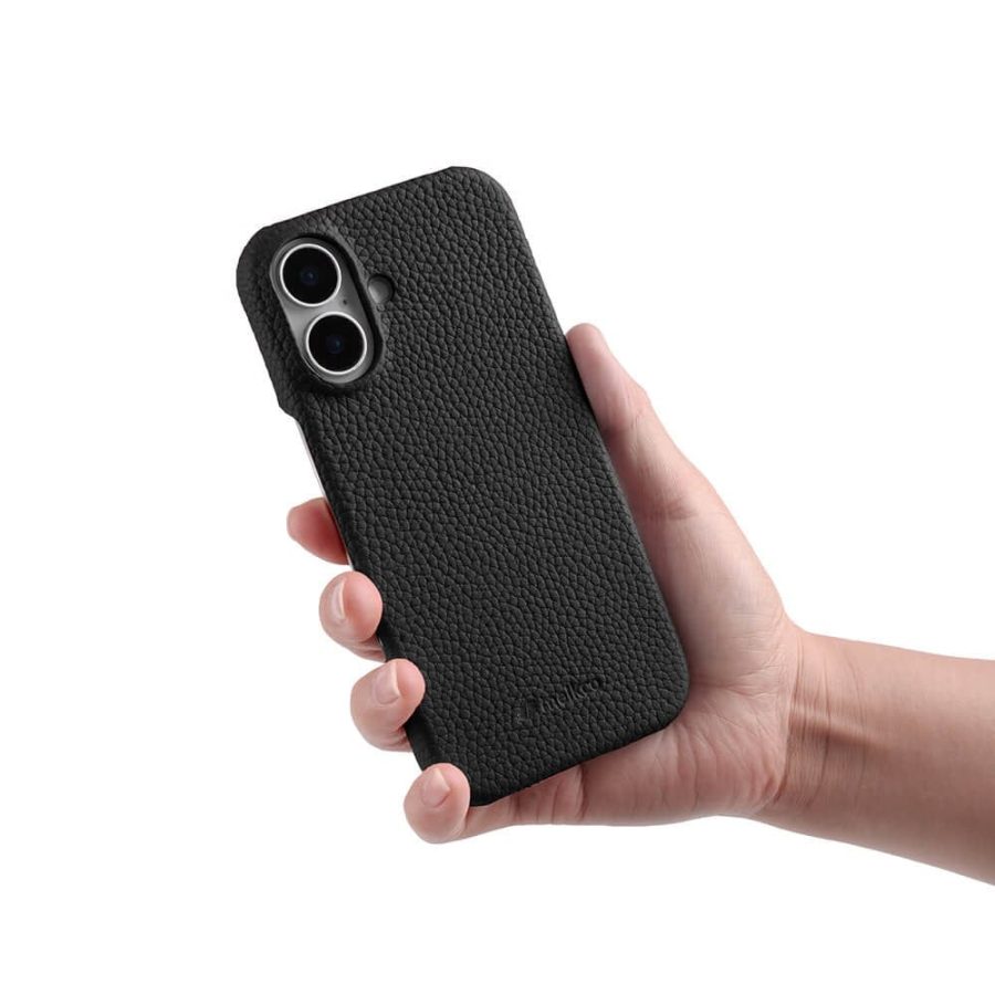 MELKCO For iPhone 16 Case Genuine Leather Phone Cover | Compatible with MagSafe
