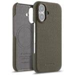 MELKCO For iPhone 16 Plus Case Genuine Leather Phone Cover | Compatible with MagSafe