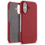 MELKCO For iPhone 16 Plus Case Genuine Leather Phone Cover | Compatible with MagSafe