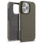 MELKCO For iPhone 16 Pro Case Genuine Leather Phone Cover | Compatible with MagSafe