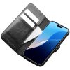 QIALINO For iPhone 16 Pro Case Genuine Leather Wallet Magnetic Closure Phone Cover