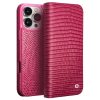 QIALINO For iPhone 16 Pro Wallet Case Crocodile Texture Genuine Leather Anti-Drop Phone Cover