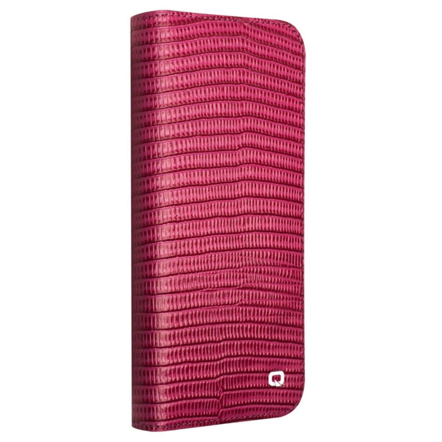 QIALINO For iPhone 16 Pro Wallet Case Crocodile Texture Genuine Leather Anti-Drop Phone Cover