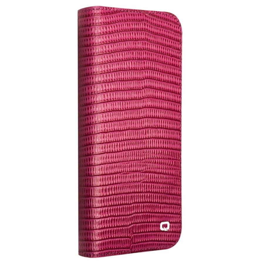 QIALINO For iPhone 16 Plus Wallet Case Crocodile Texture Genuine Leather Anti-Drop Phone Cover