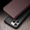 QIALINO For iPhone 16 Pro Max Stand Case Anti-Drop Genuine Leather Wallet Phone Cover