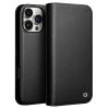 QIALINO For iPhone 16 Pro Stand Case Anti-Drop Genuine Leather Wallet Phone Cover