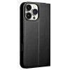 QIALINO For iPhone 16 Pro Stand Case Anti-Drop Genuine Leather Wallet Phone Cover