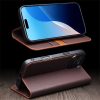 QIALINO For iPhone 16 Pro Stand Case Anti-Drop Genuine Leather Wallet Phone Cover