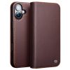 QIALINO For iPhone 16 Plus Case Anti-Drop Genuine Leather Wallet Phone Cover
