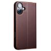 QIALINO For iPhone 16 Stand Case Anti-Drop Genuine Leather Wallet Phone Cover