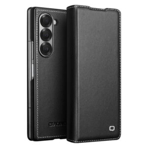QIALINO For Samsung Galaxy Z Fold6 Case Genuine Leather Flip Phone Cover