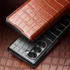 6601116891A-4 QIALINO For Samsung Galaxy Z Fold6 Case Crocodile Texture Genuine Leather Flip Phone Cover