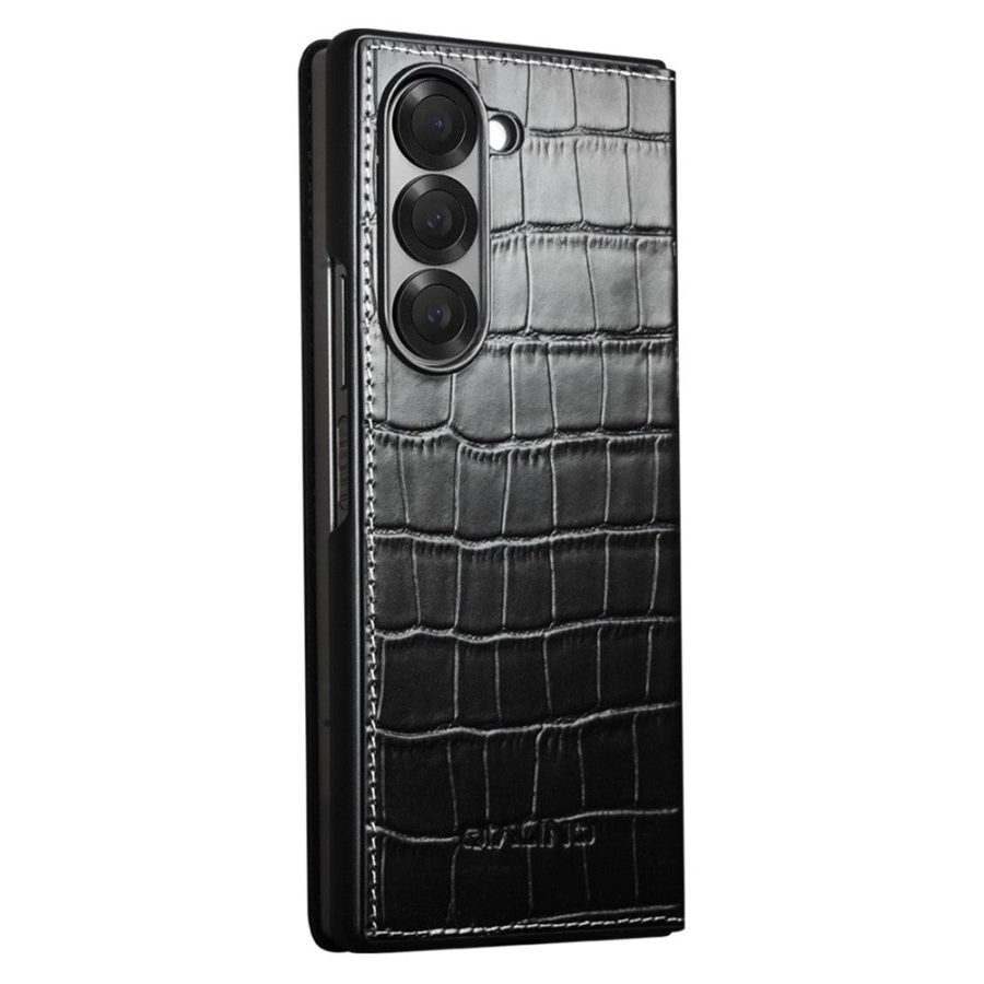 6601116891A-7 QIALINO For Samsung Galaxy Z Fold6 Case Crocodile Texture Genuine Leather Flip Phone Cover