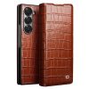 6601116891B-1 QIALINO For Samsung Galaxy Z Fold6 Case Crocodile Texture Genuine Leather Flip Phone Cover