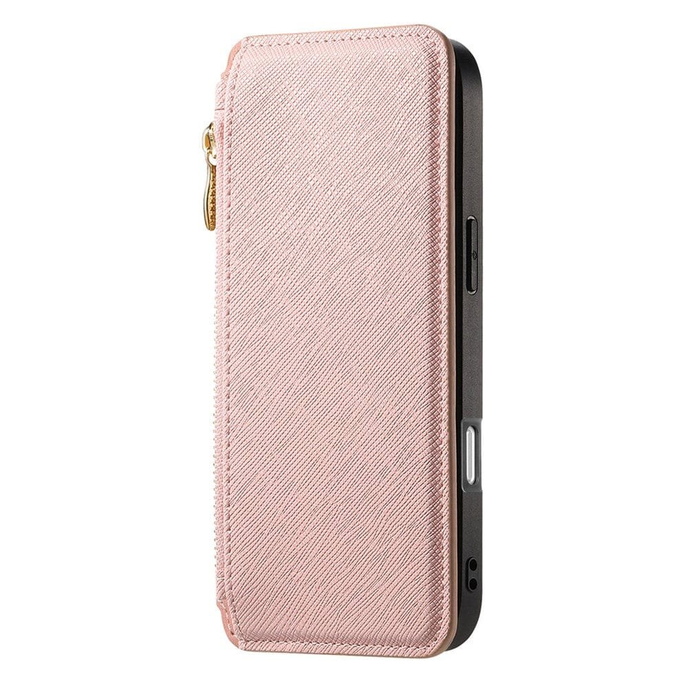 CASENEO For iPhone 16 Pro Max Case Cross Texture Leather Detachable Zipper Wallet Magnetic Phone Cover - Image 13