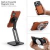 MELKCO For iPhone 16 Plus Case Waxy Genuine Leather Phone Cover | Compatible with MagSafe