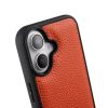 MELKCO For iPhone 16 Case Genuine Leather Coated Phone Cover