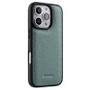 6601118392H-1 MELKCO For iPhone 16 Pro Case Genuine Leather Coated Phone Cover