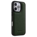 MELKCO For iPhone 16 Pro Max Case Genuine Leather Coated Phone Cover