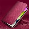 660111858A-5 QIALINO for iPhone 14 Case Scratch Resistant Wallet Stand Crocodile Texture Genuine Leather Anti-Shock Phone Cover
