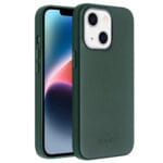 QIALINO for iPhone 14 Plus Case Magnetic Anti-Fall Genuine Leather Shockproof Phone Cover
