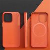 660111906A-5 QIALINO for iPhone 14 Shockproof Case Magnetic Phone Genuine Leather Phone Cover