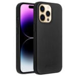 QIALINO for iPhone 14 Pro Max Case Magnetic Anti-Fall Genuine Leather Shockproof Phone Cover