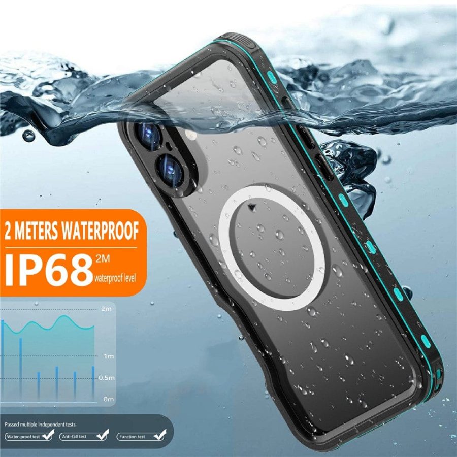 6601121988A-7 REDPEPPER D-UP Series For iPhone 16 Plus Case IP68 Waterproof Clear Phone Cover | Compatible with MagSafe