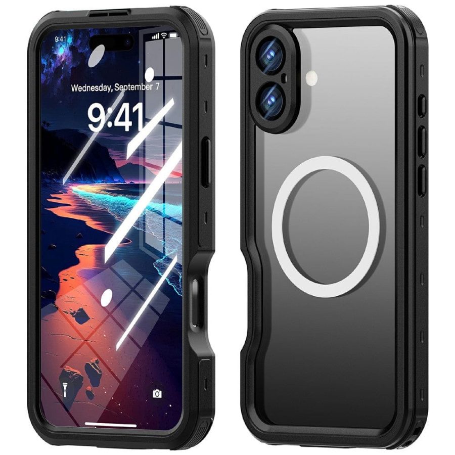 6601121988B-1 REDPEPPER D-UP Series For iPhone 16 Plus Case IP68 Waterproof Clear Phone Cover | Compatible with MagSafe